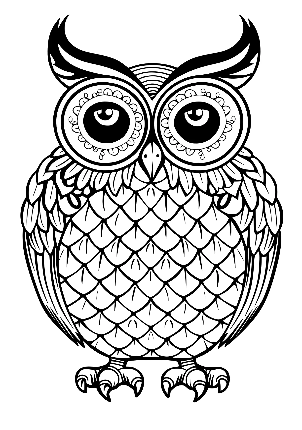 owl coloring sheet owl, illustrator, design, zentangle, acorn, free page downloads