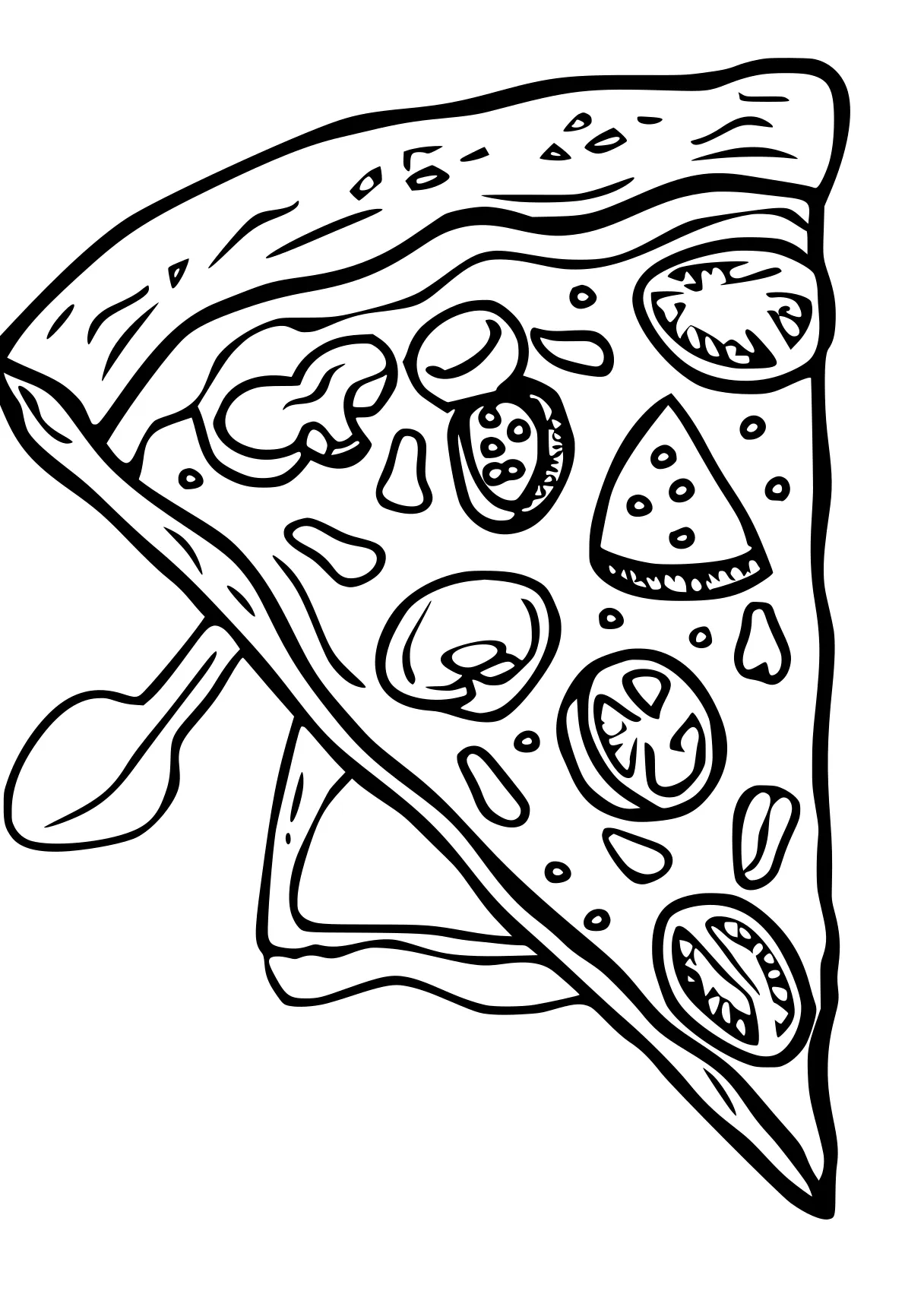 food coloring pages pizza, foods, food, free page downloads