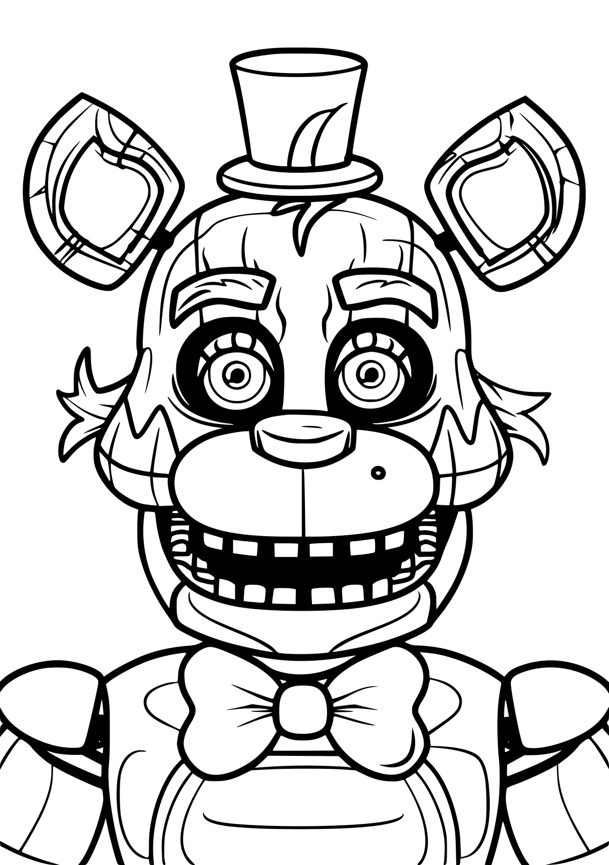 five nights at freddy's coloring page fnaf, fazbear, clown, bonnie, twisty, free downloads