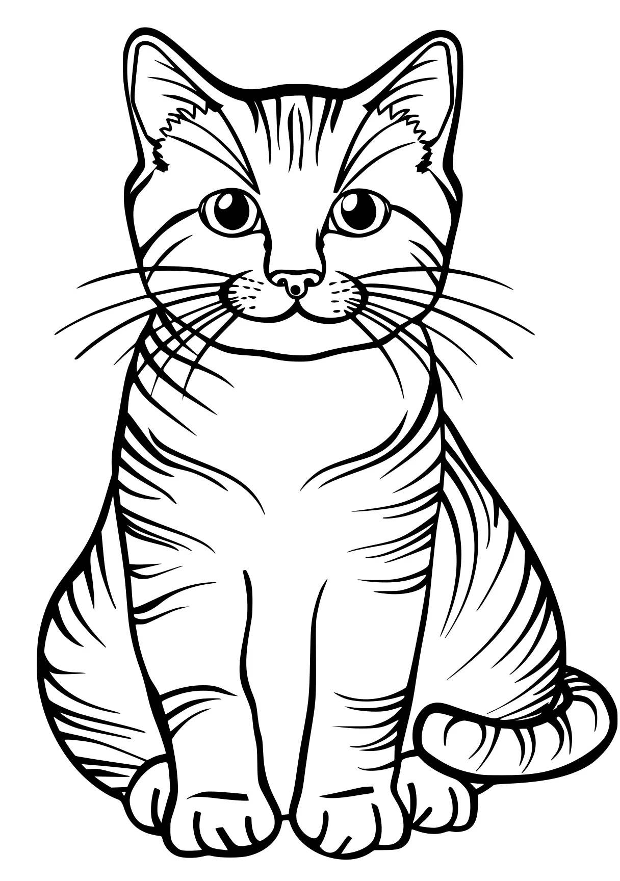 kitten coloring page cat, garfield, illustrator, free downloads