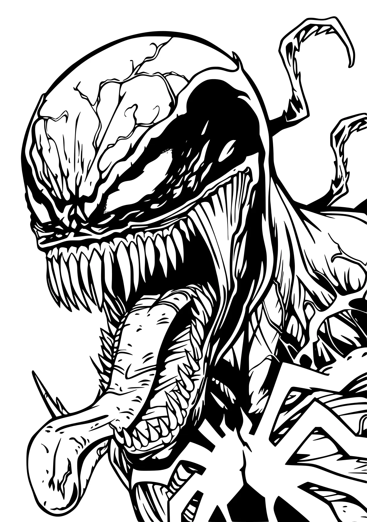 venom coloring pages venom, xenomorph, carnage, cobra, raptor, free page downloads