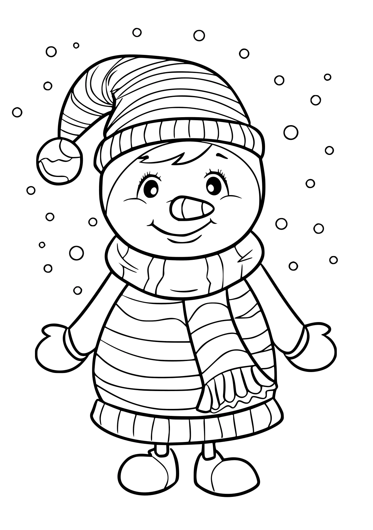 free printable christmas coloring pages snowman, beanie, claus, page downloads