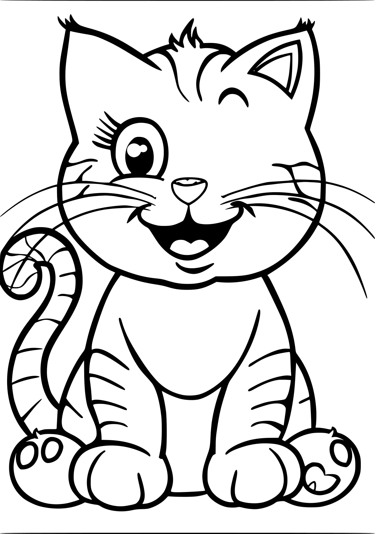 kitten coloring page, aristocats, kitty, garfield, free downloads