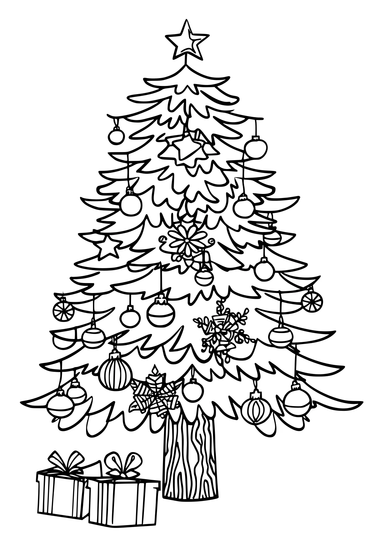 christmas coloring pages ornament, tree, merry, free page downloads