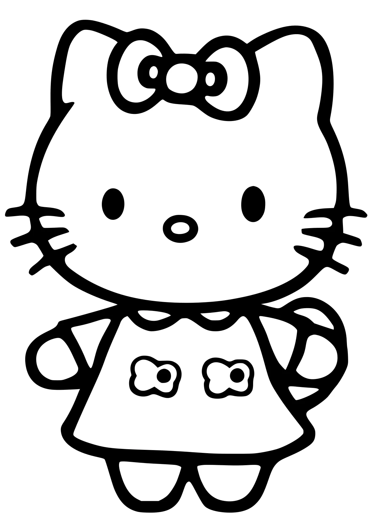 hello kitty coloring sheet sanrio, kitty, pinkfong, molang, cinnamoroll, free page downloads