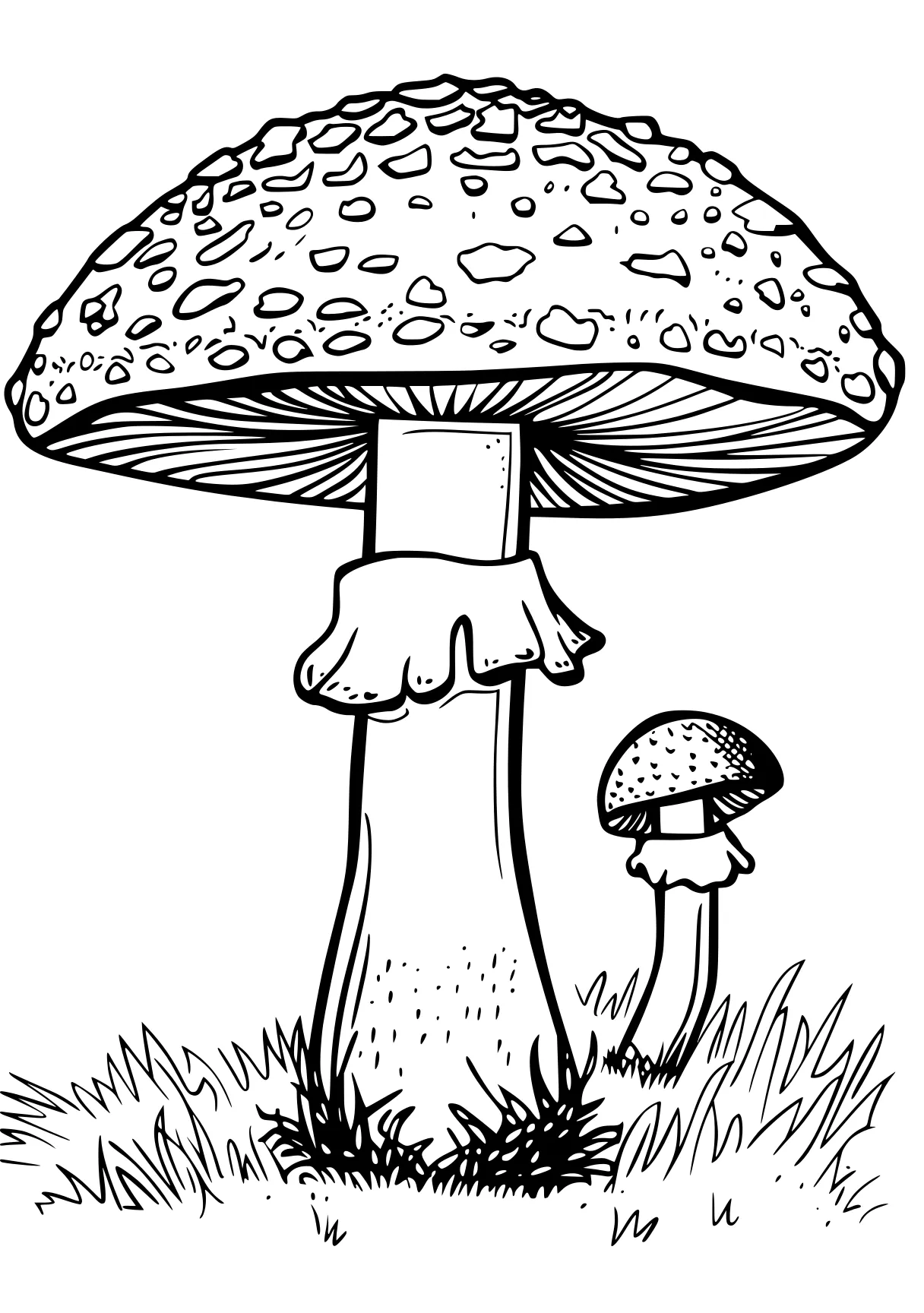 mushroom coloring page mushroom, size, illustrator, free downloads