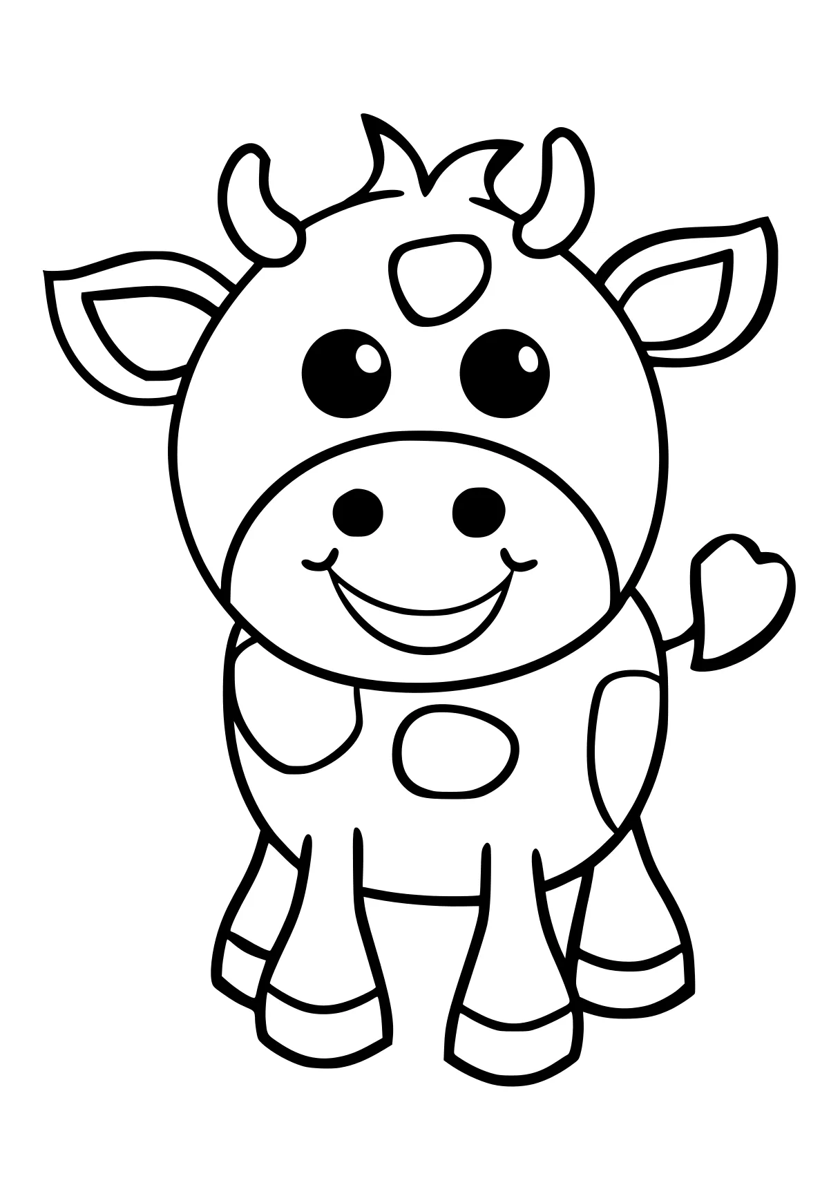 cartoon coloring pages cow, peppa, pig, pinkfong, piggy, free page downloads