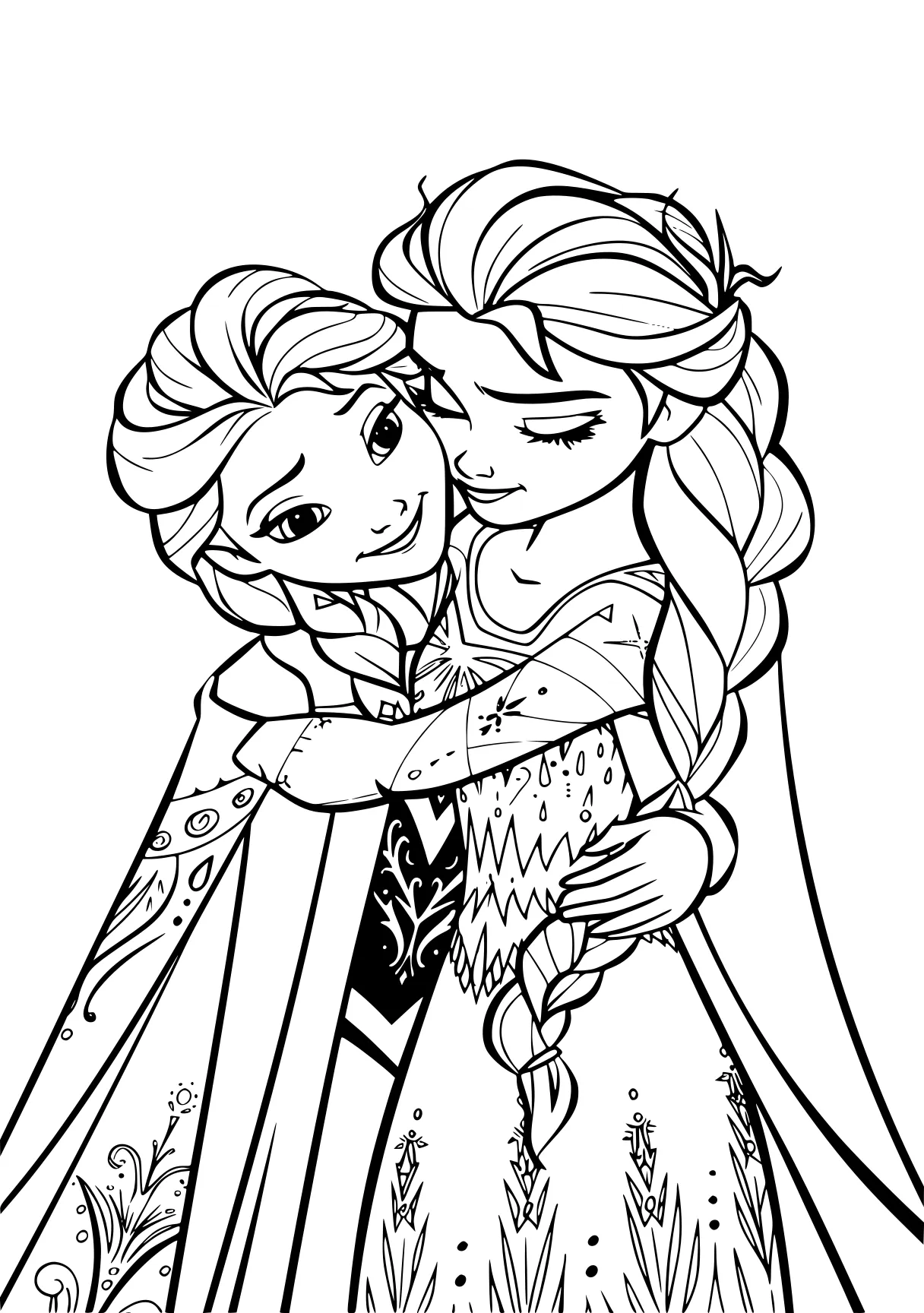 elsa and anna coloring pages huggy, tangled, frozen, dresses, wedding, free page downloads