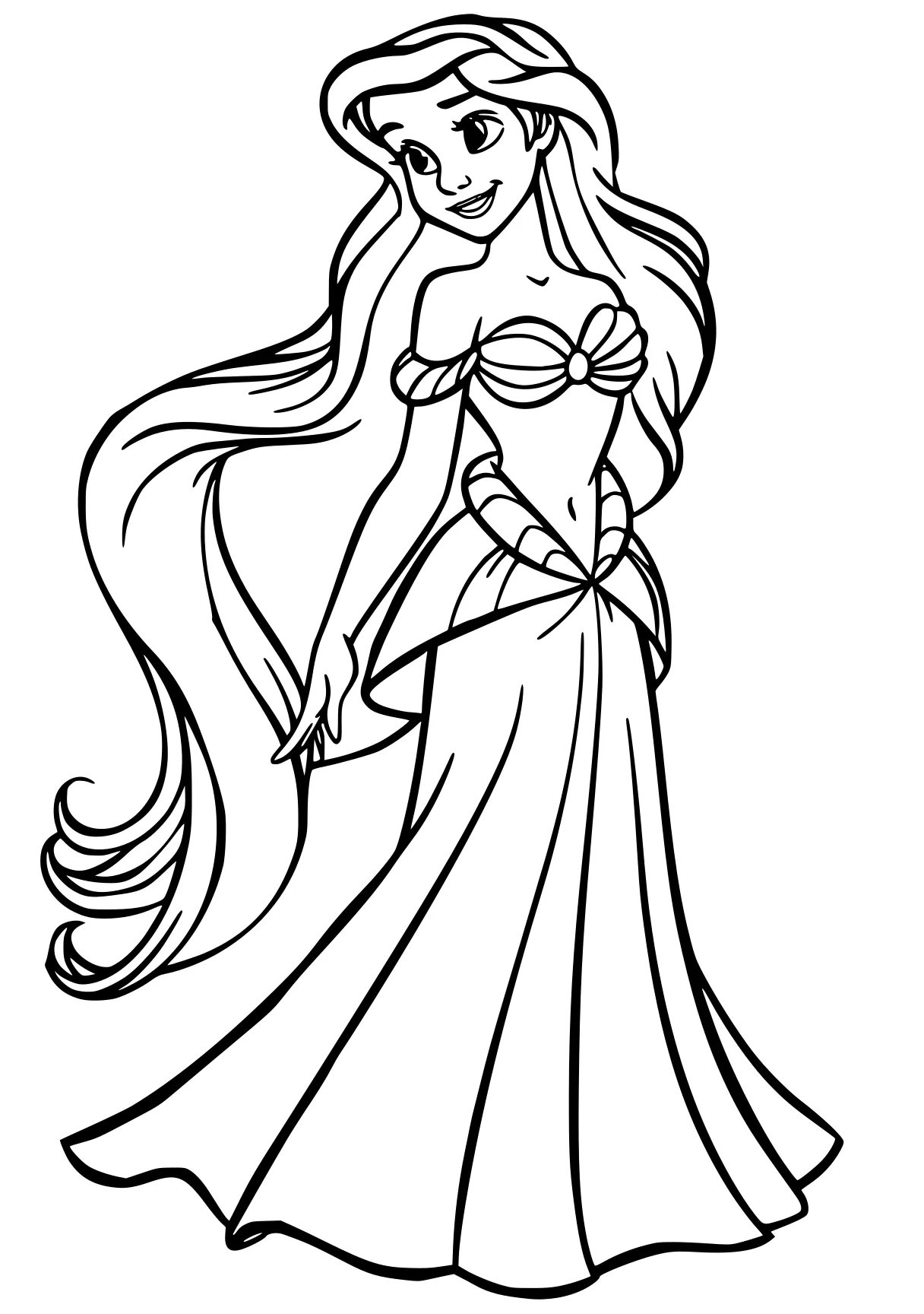 ariel coloring pages rosalina, diana, rapunzel, jasmine, free page downloads