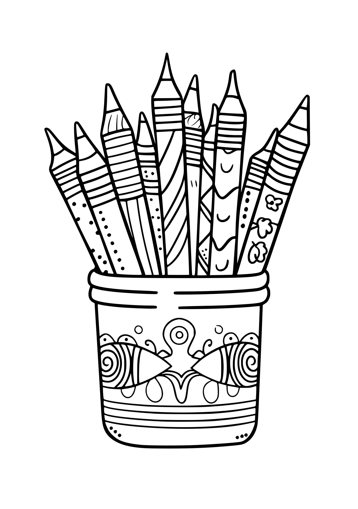 coloring pages online, pencils, pencil, zentangle, free page downloads