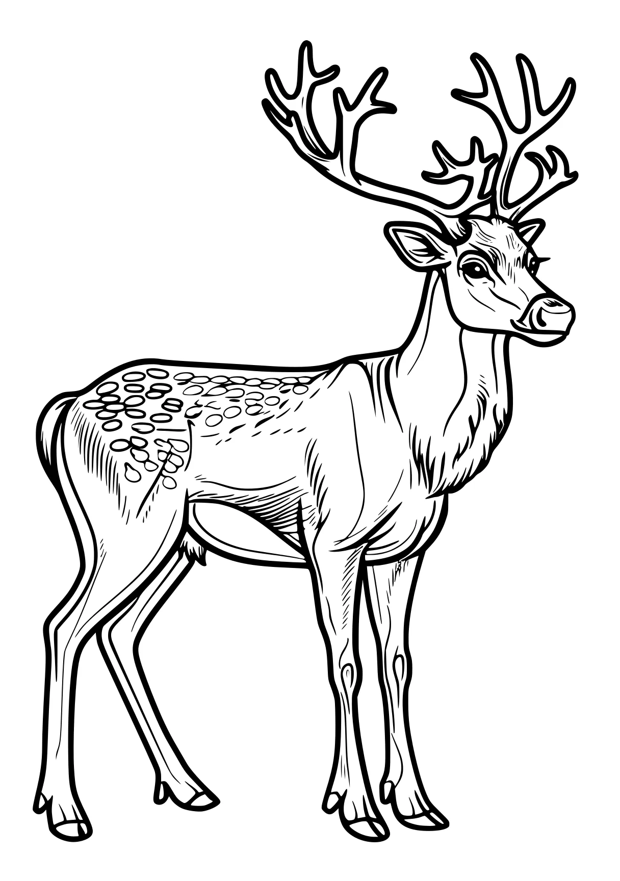 reindeer coloring page deer, reindeer, bambi, rudolph, illustrator, free downloads