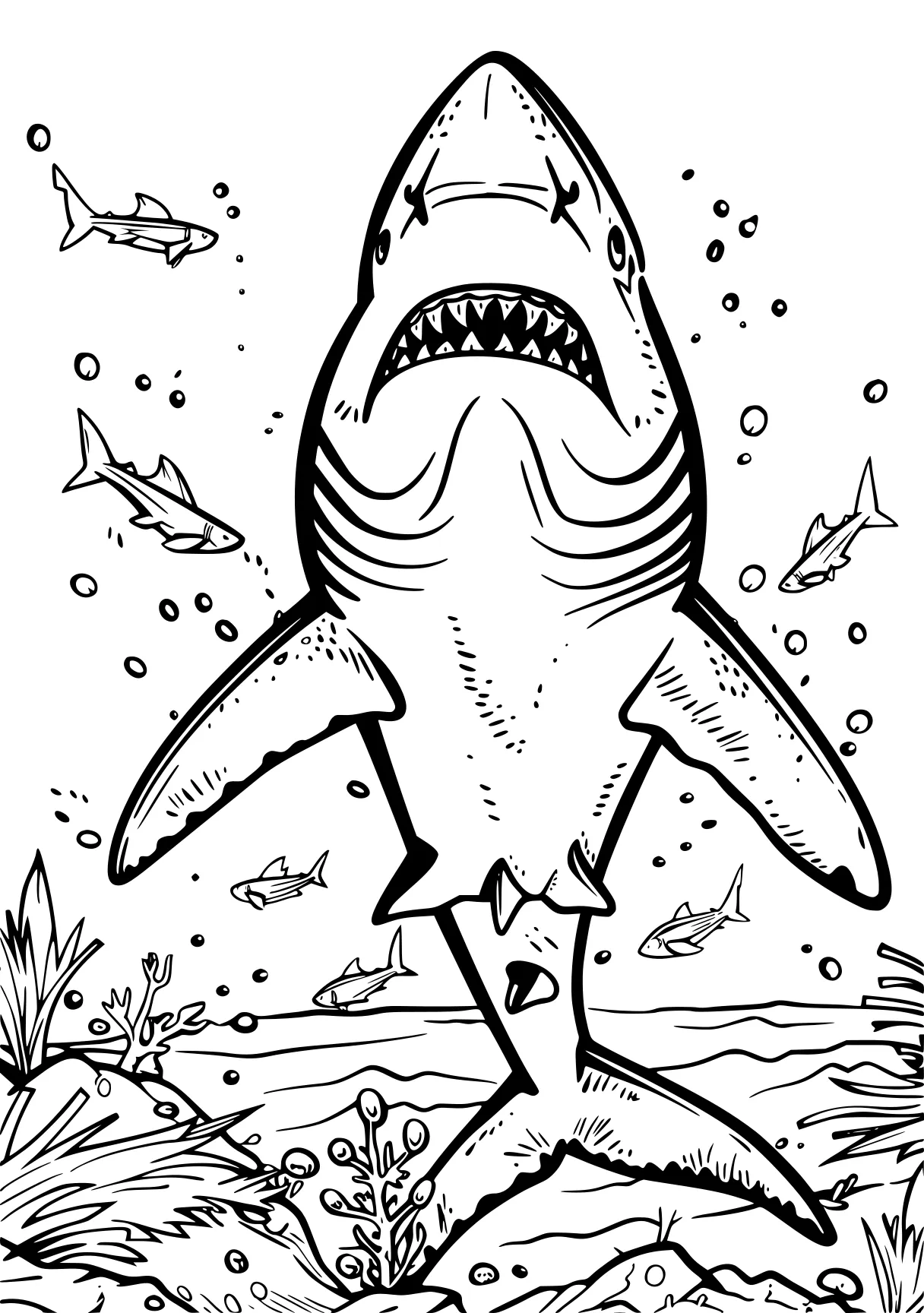 shark coloring page shark, megalodon, sharks, fish, orca, free downloads