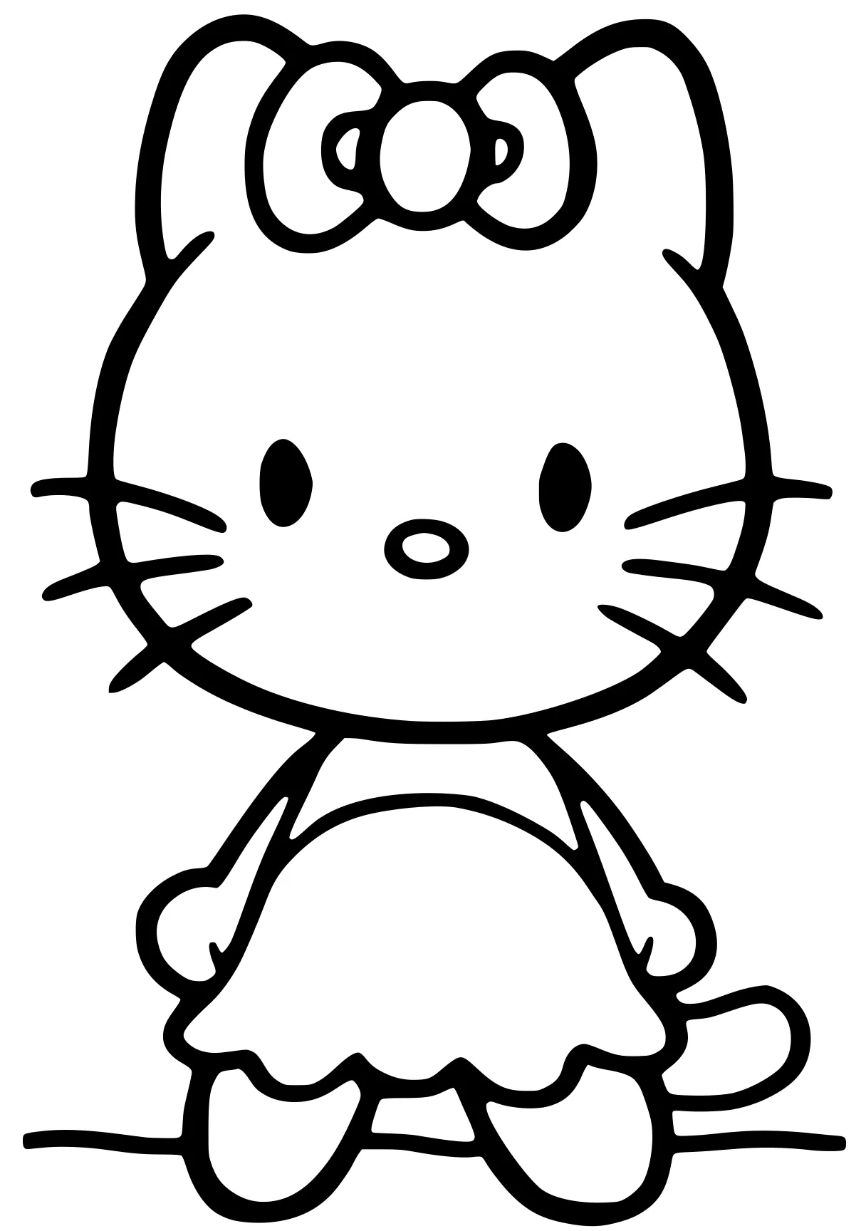 hello kitty coloring sheet sanrio, kitty, garfield, cat, mew, free page downloads