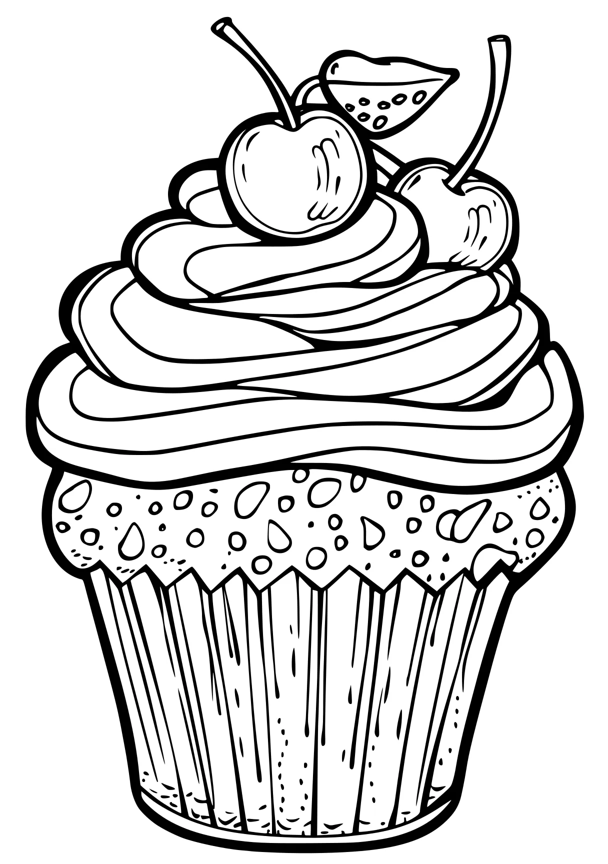 cupcake coloring page cupcake, cake, shortcake, illustrator, free downloads