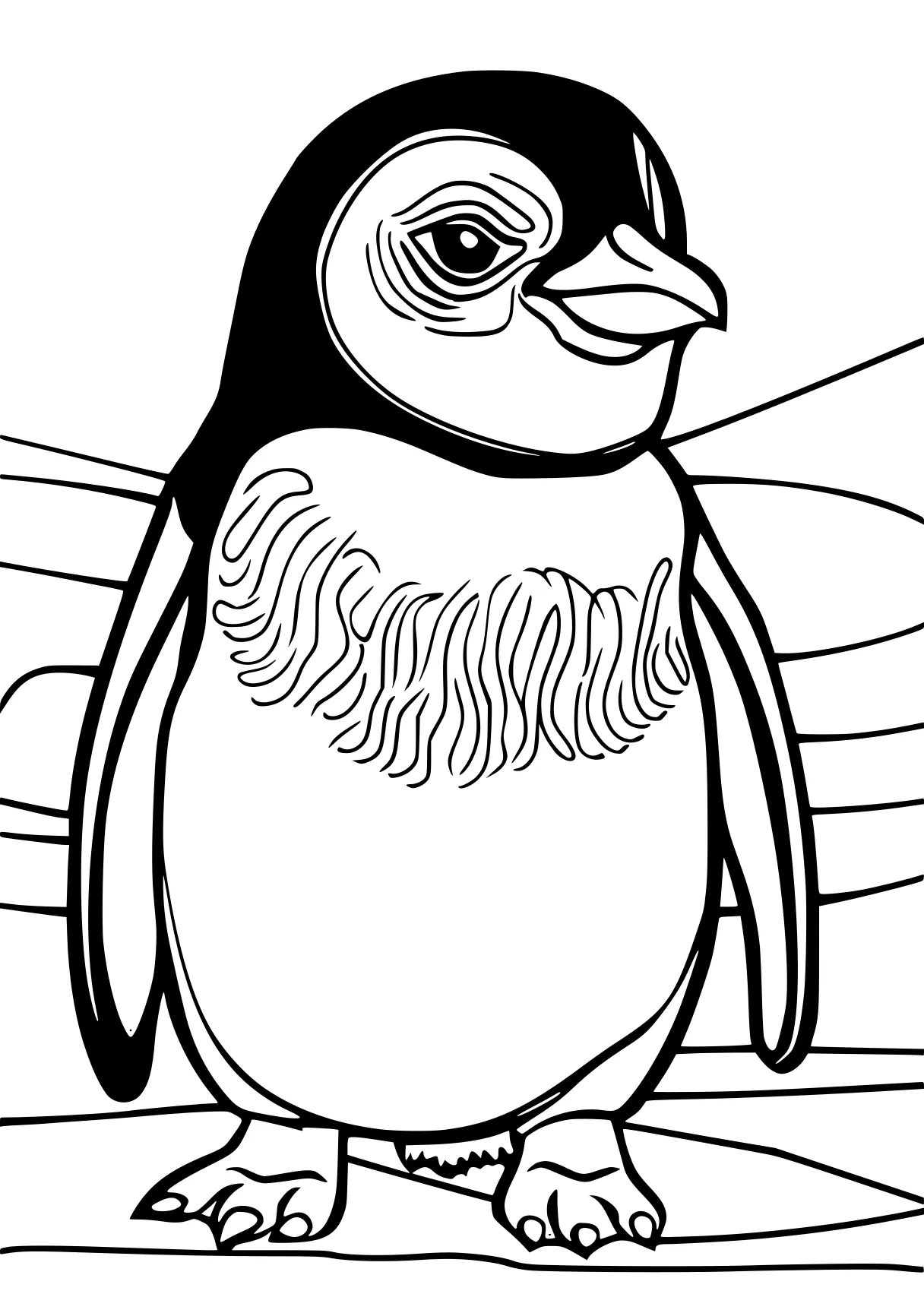 online colouring penguin, owl, illustrator, bumble, free coloring page downloads