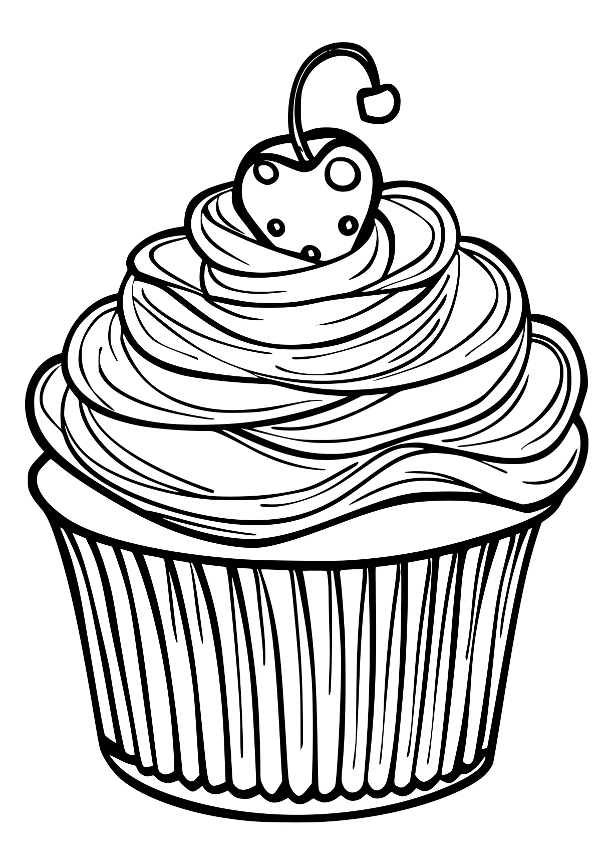 cupcake coloring sheets cupcake, cake, snail, cinnamoroll, birthday, free page downloads