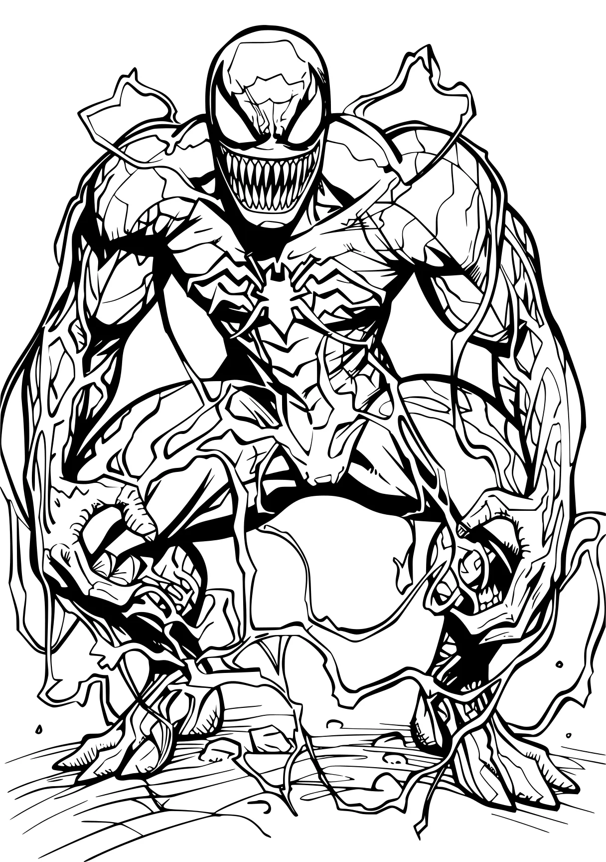 venom coloring pages venom, frieza, carnage, jiren, kaido, free page downloads