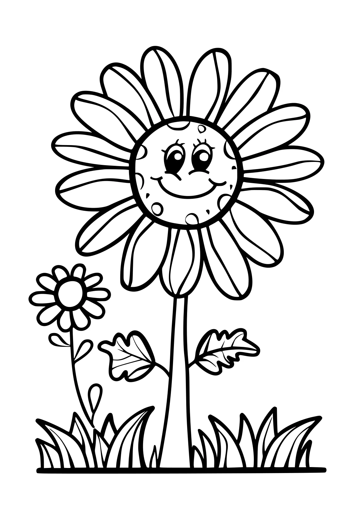 spring time coloring pages, sunflower, daisy, flower, free page downloads