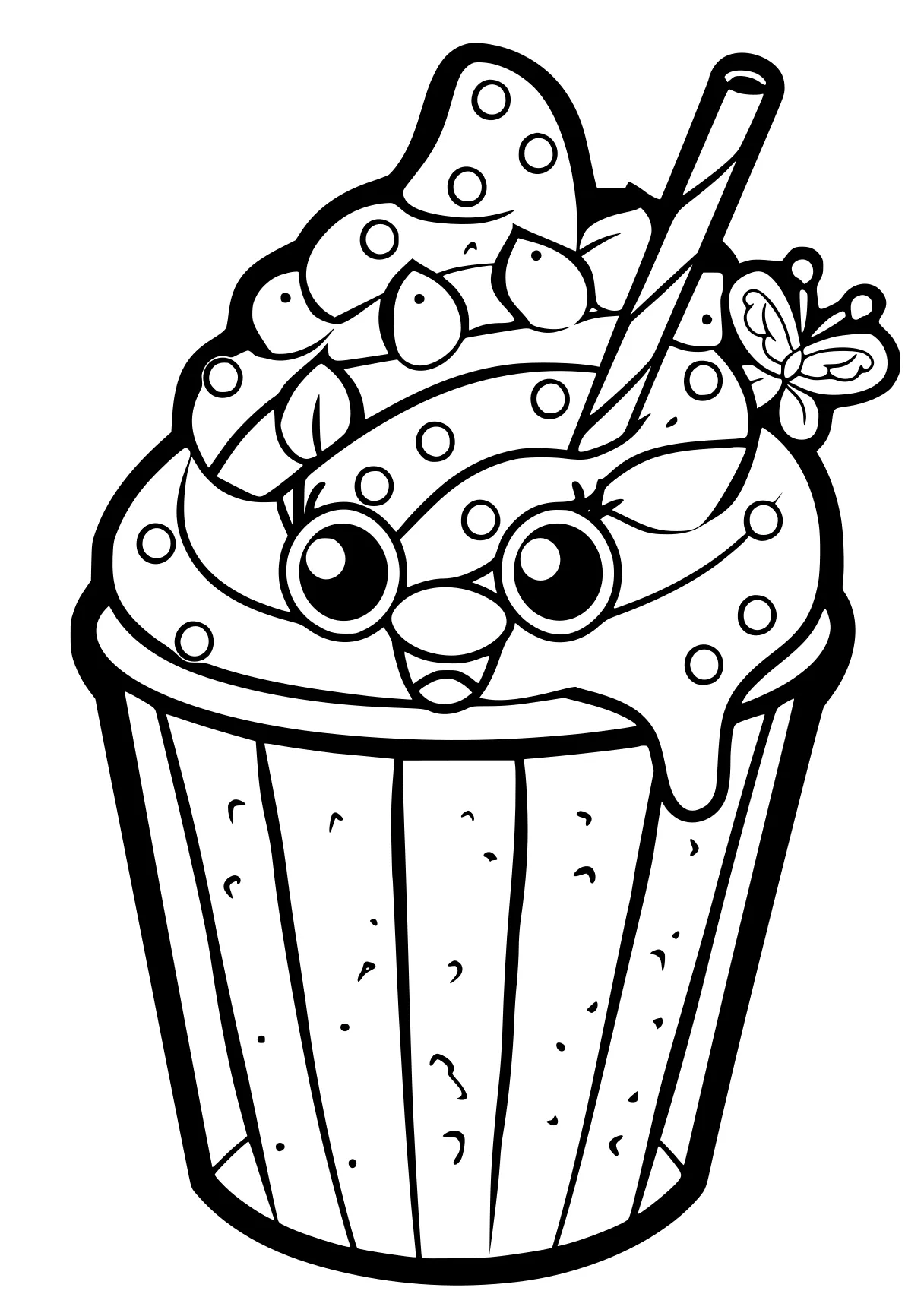 shopkin coloring page cupcake, cake, shortcake, foods, popcorn, free downloads