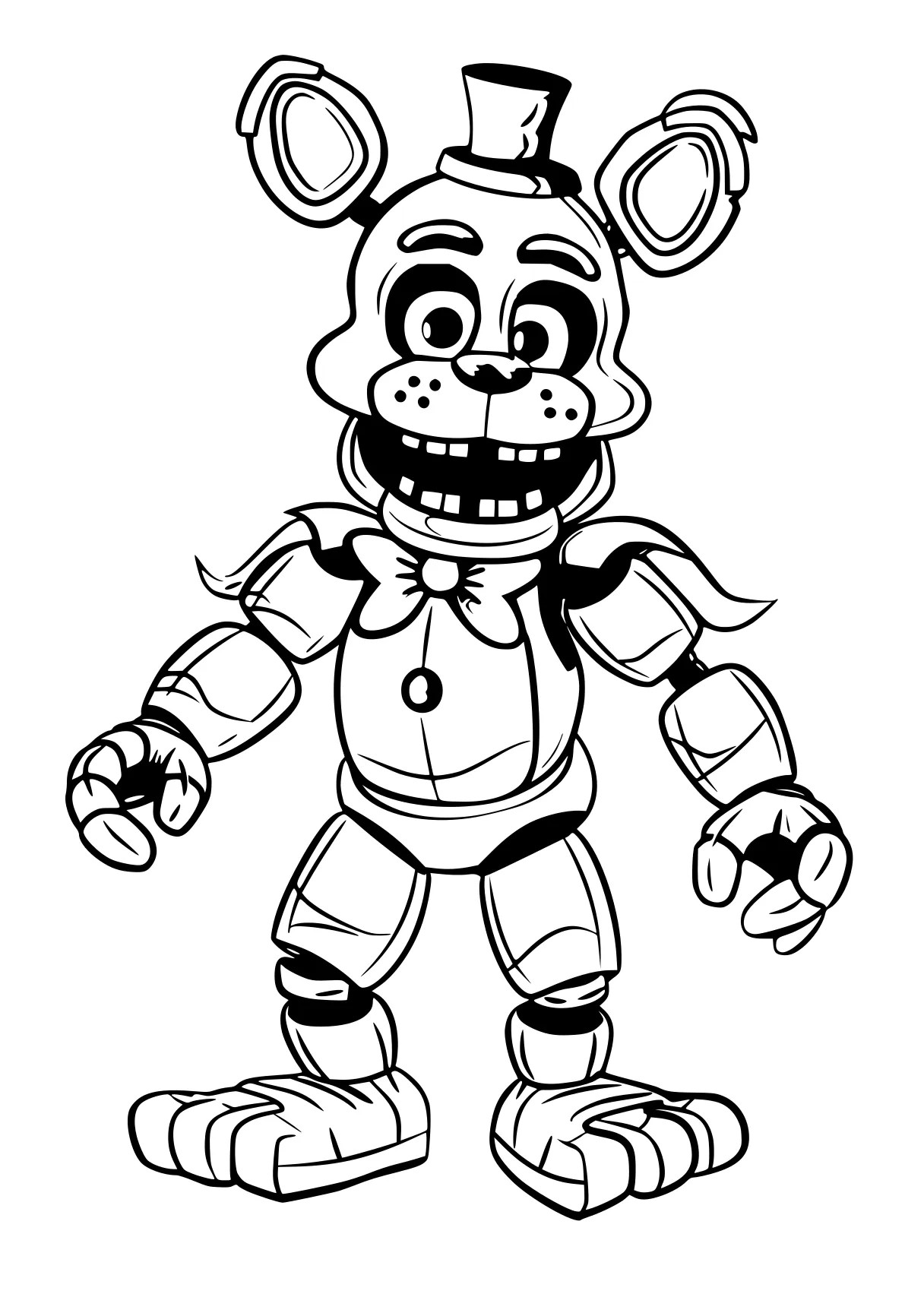 five nights at freddy's colouring pages fnaf, fazbear, bonnie, bendy, twisty, free coloring page downloads