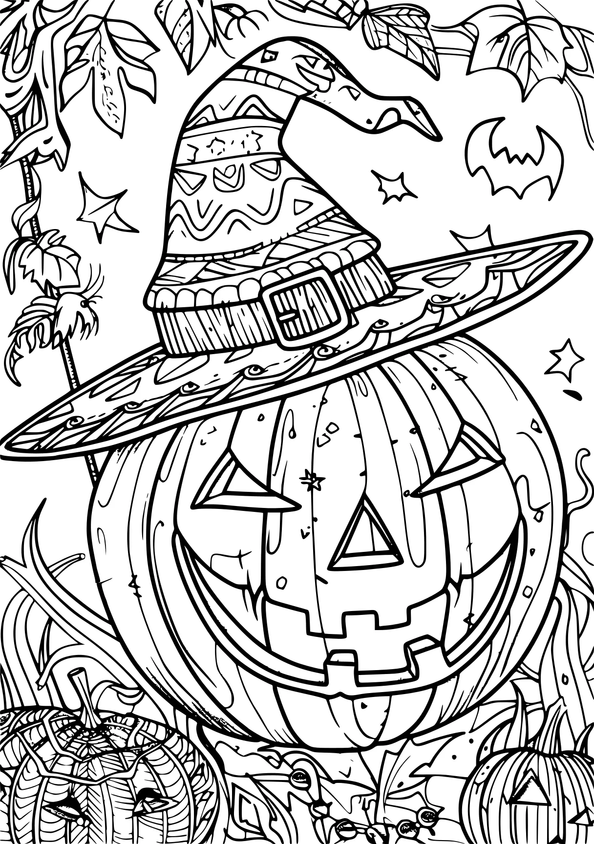 halloween coloring pages scarecrow, pumpkin, witchy, krueger, free page downloads