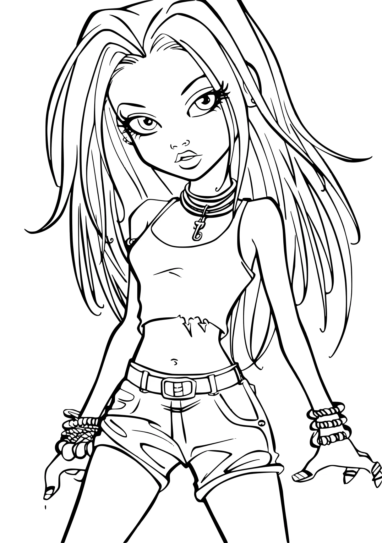 bratz coloring pages winx, gwen, bratz, harley, girl, free page downloads