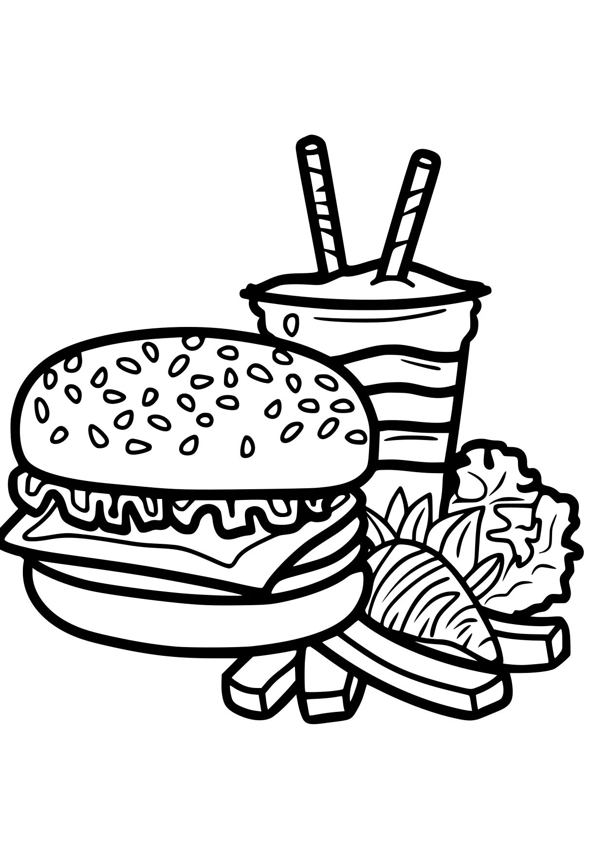 food coloring sheets burger, foods, food, illustrator, free page downloads