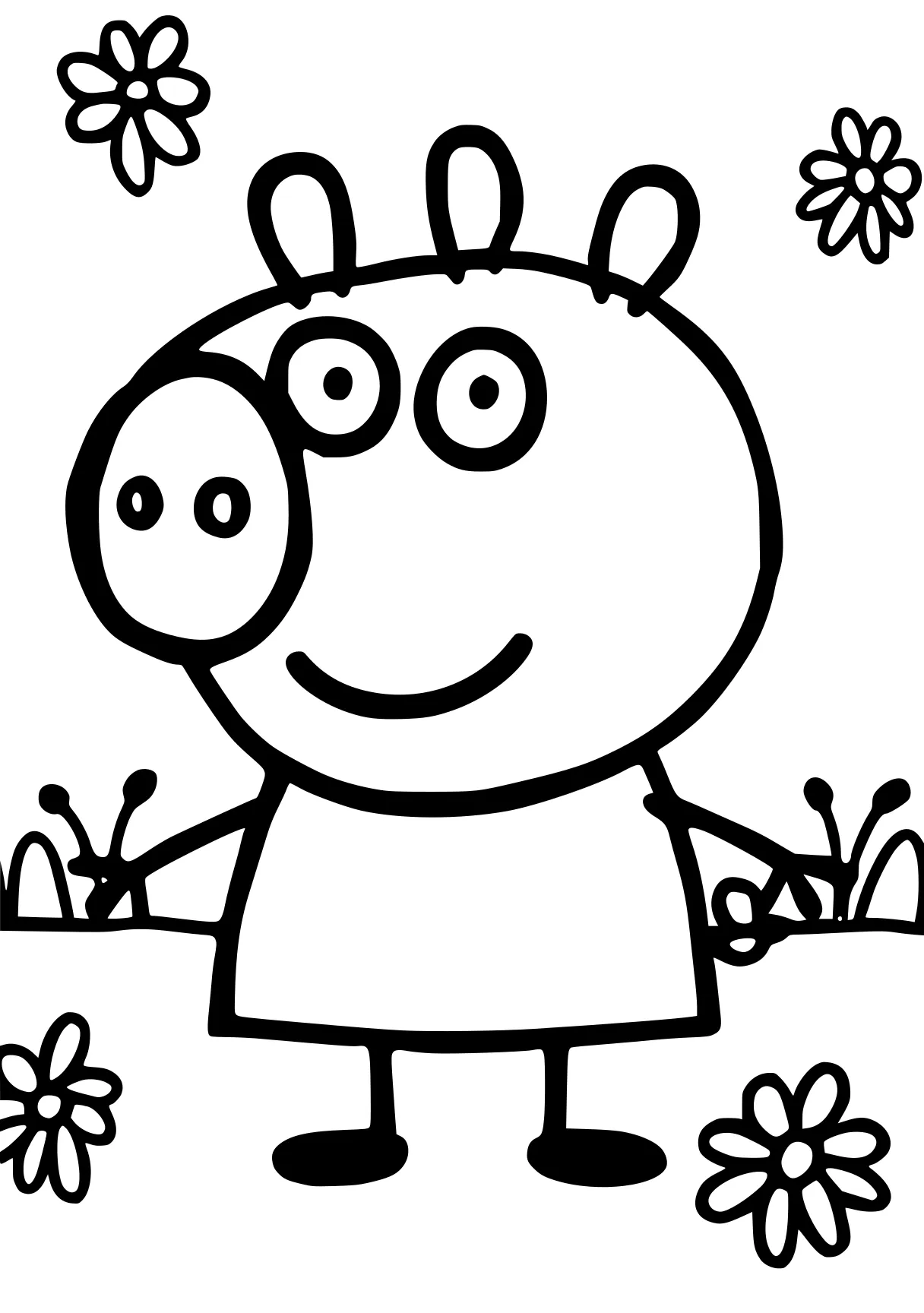 peppa coloring page peppa, pinkfong, arthur, oddbods, free downloads