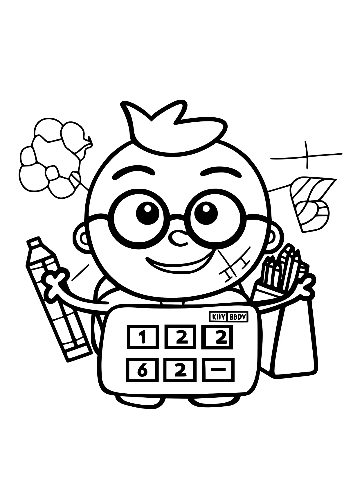 kindergarten coloring pages numberblocks, illustrator, pororo, free page downloads