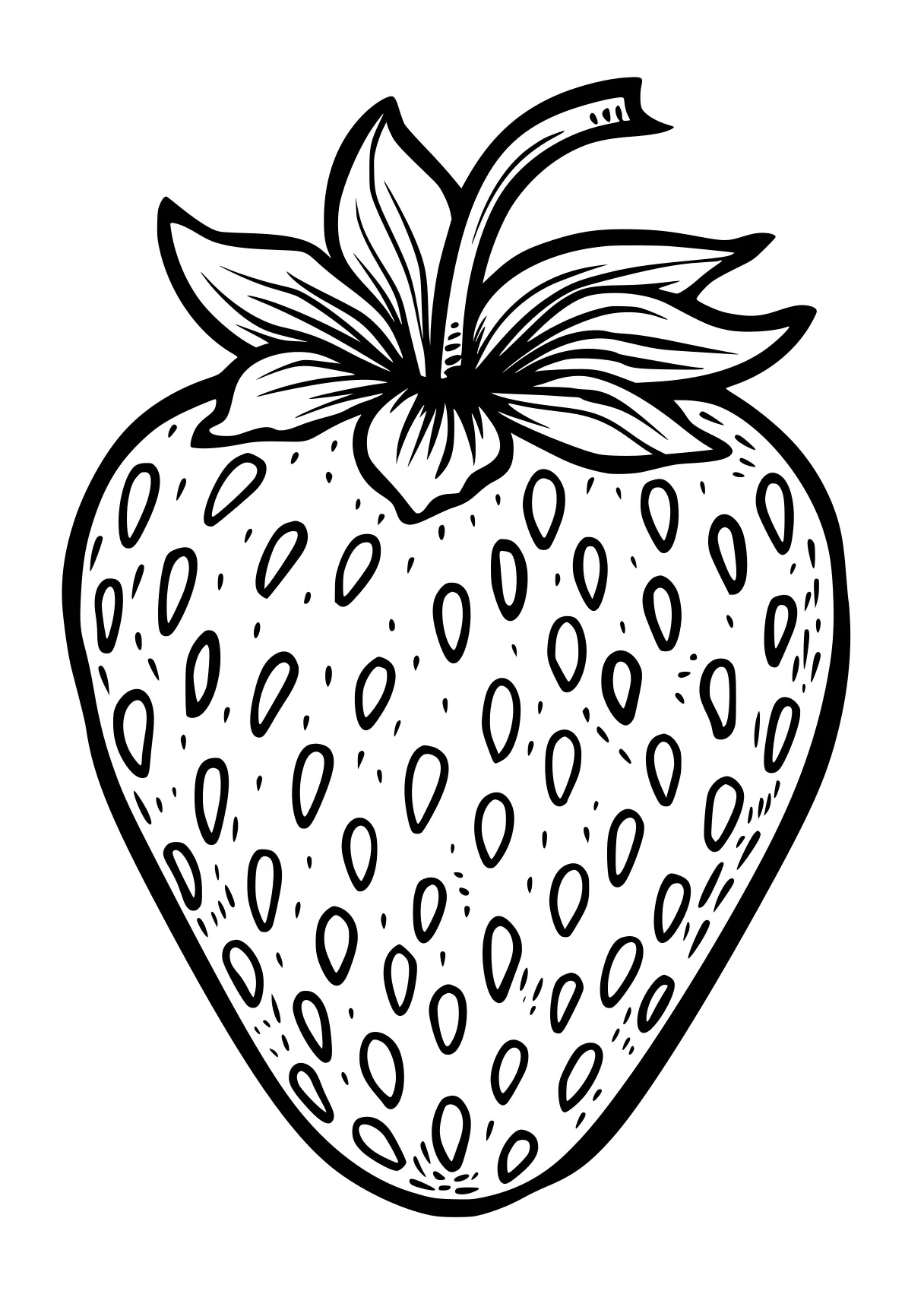 strawberry coloring page strawberry, pineapple, fruit, apple, fruits, free downloads