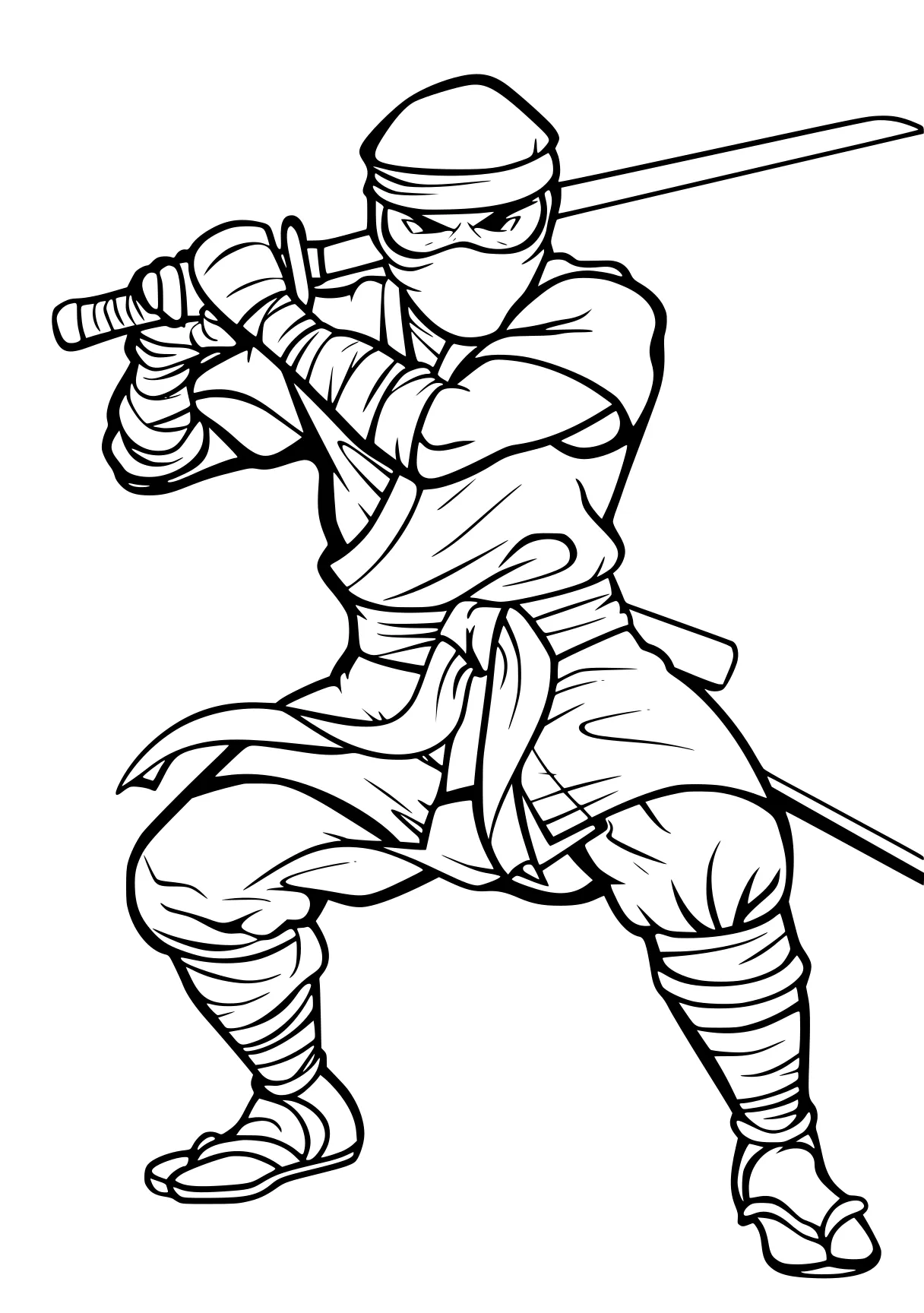 ninja coloring page ranger, katana, ninja, patrol, sword, free downloads