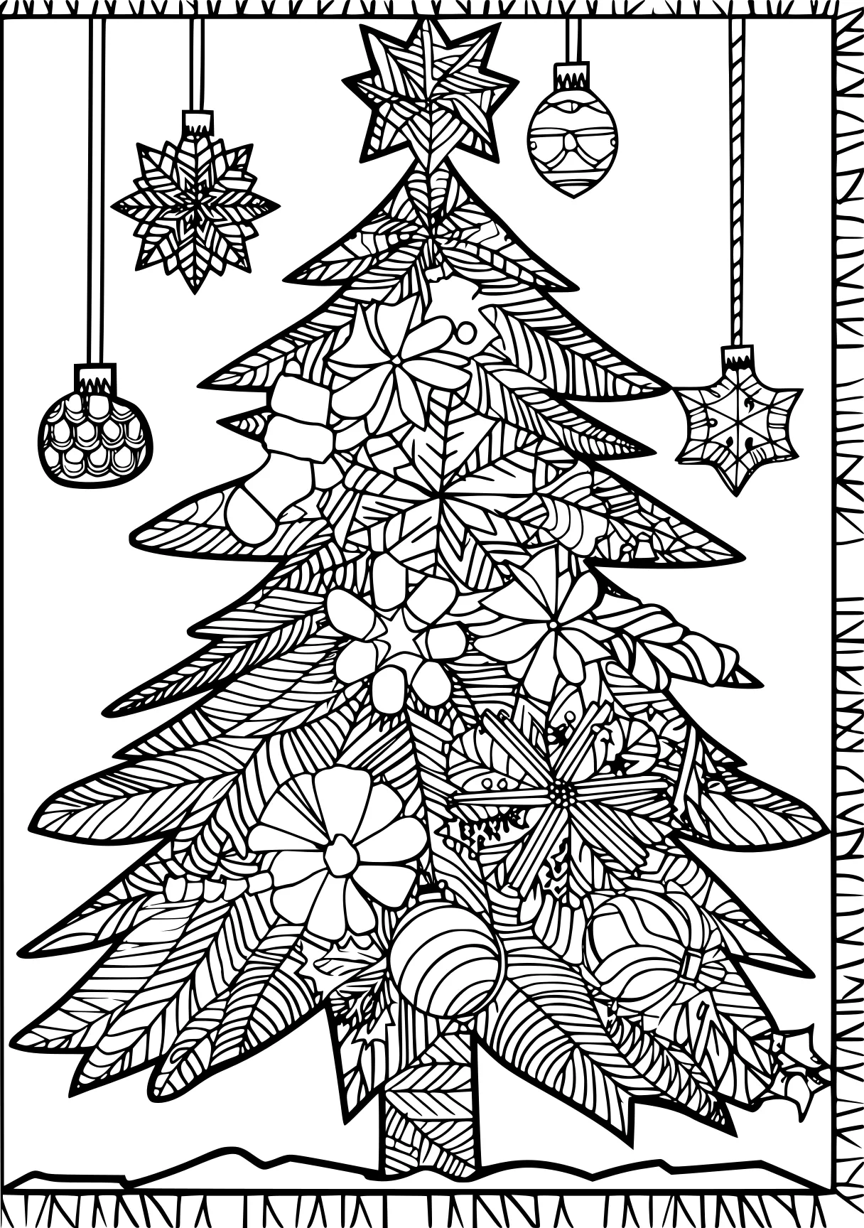 coloring pages printable adult, ornament, zentangle, tree, free page downloads