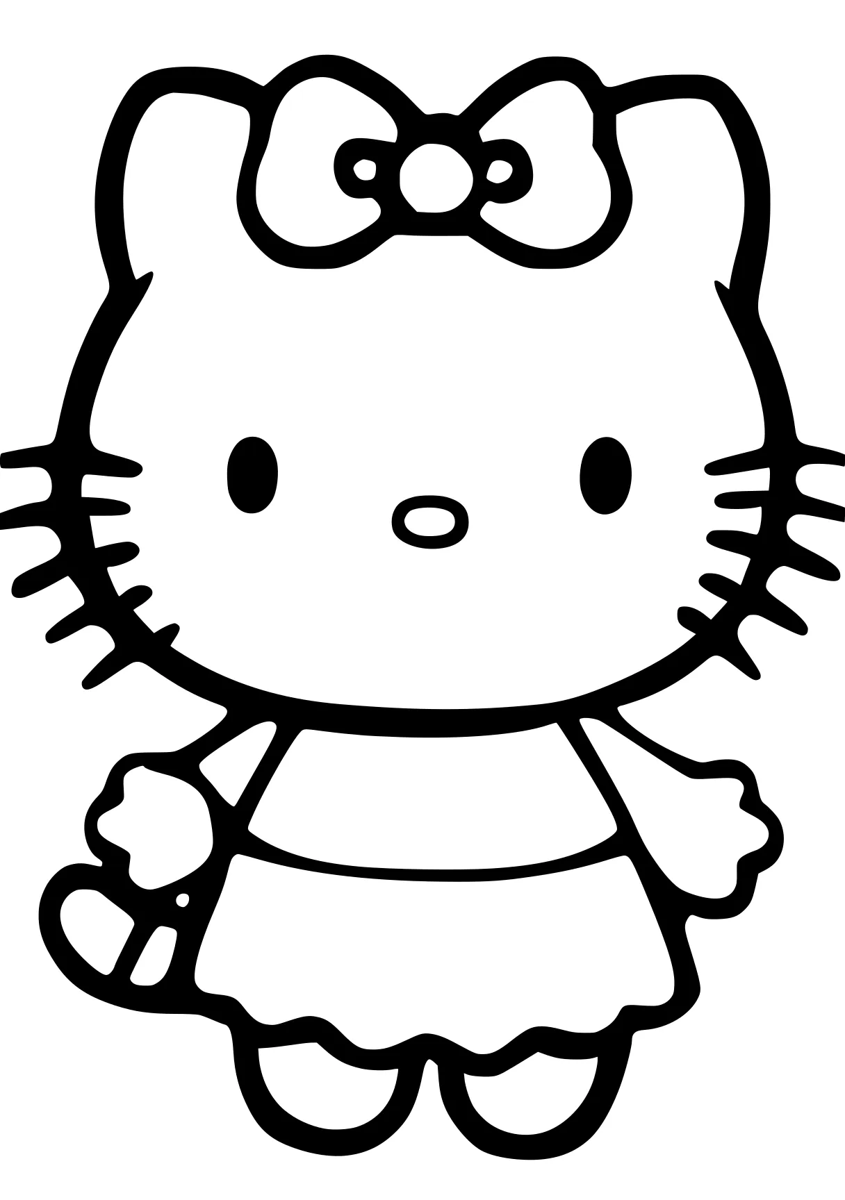 hello kitty coloring pages sanrio, cinnamoroll, kitty, molang, pinkfong, free page downloads