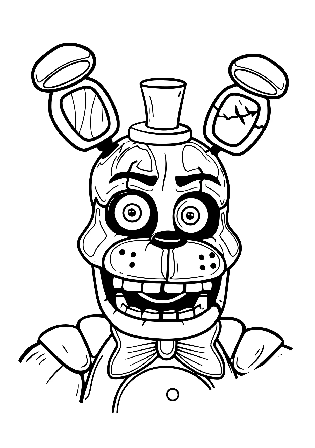 five nights at freddy's coloring page fnaf, fazbear, bonnie, clown, twisty, free downloads