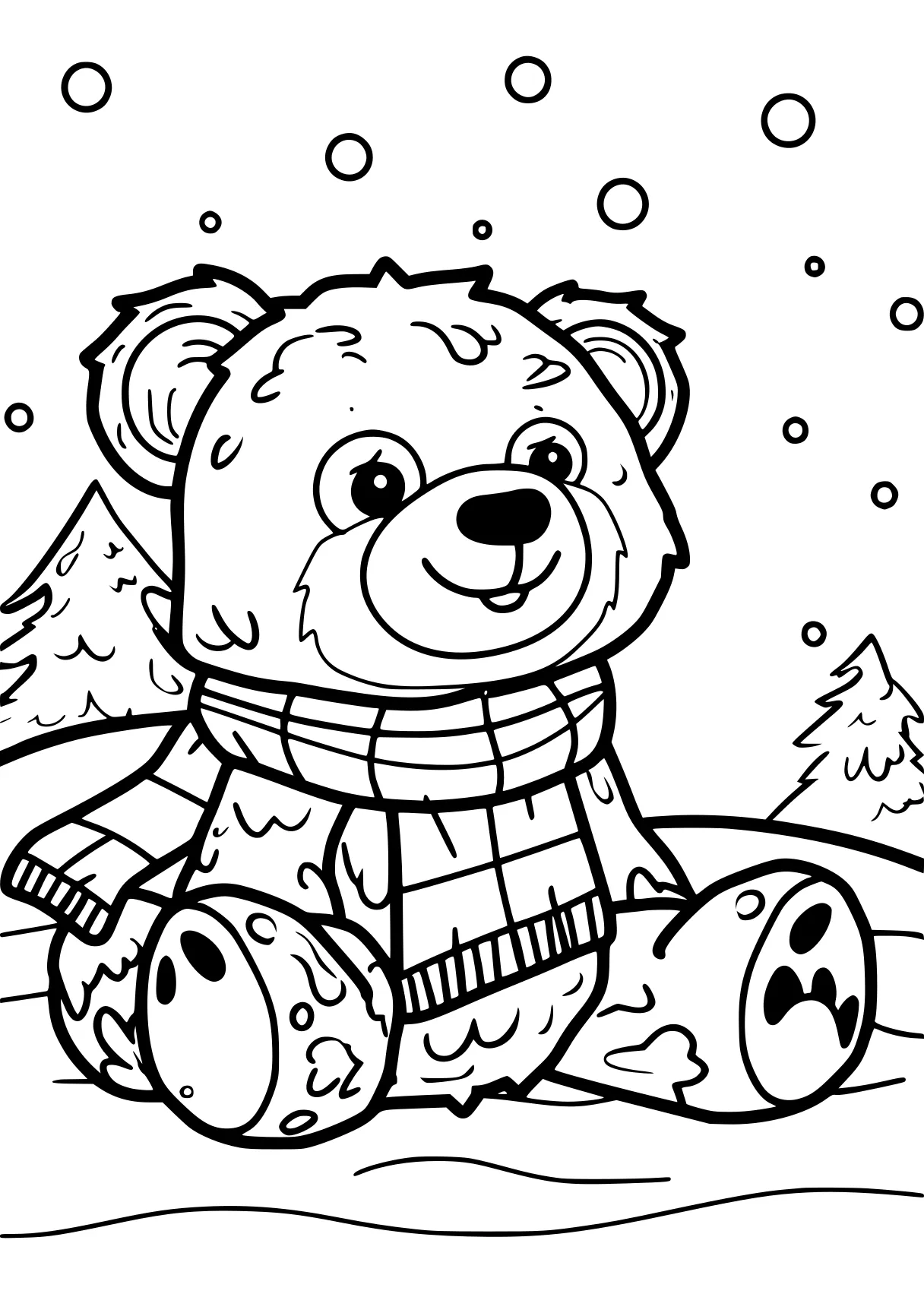 cute coloring pages bear, fazbear, winnie, free page downloads