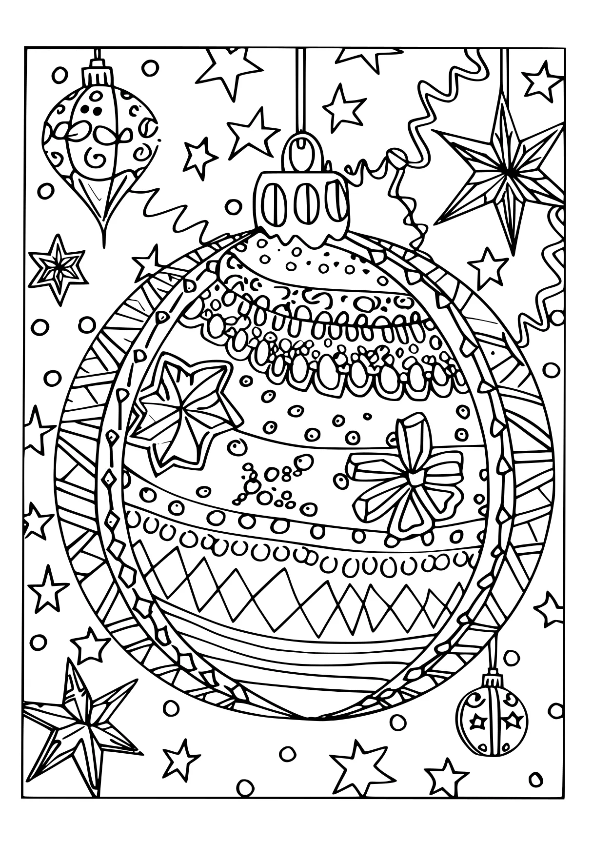 easy christmas coloring pages zentangle, ornament, mandalas, free page downloads