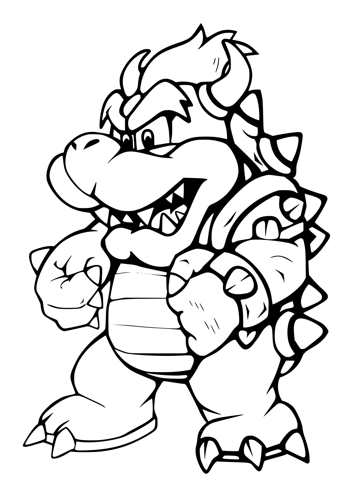 bowser coloring page bowser, yoshi, mario, toad, coloring, free downloads