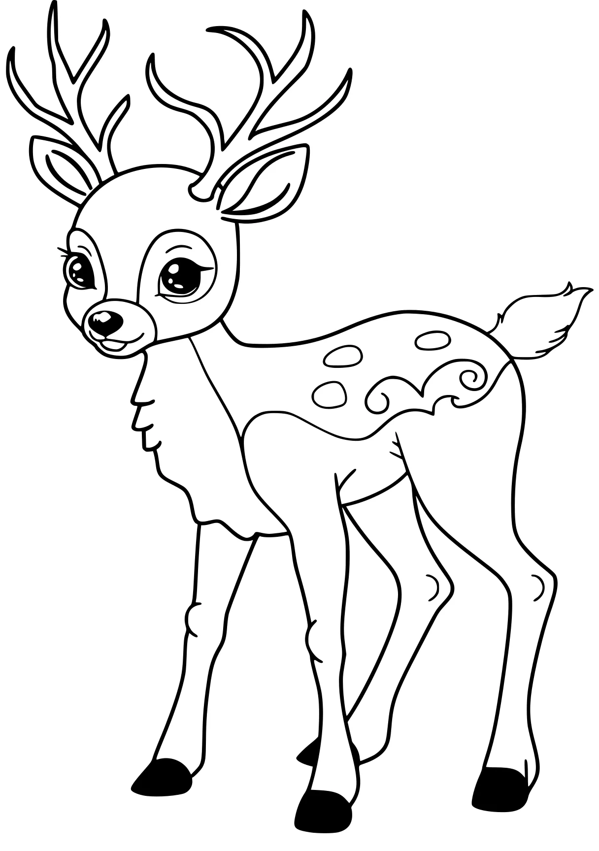 rudolph coloring page deer, bambi, rudolph, reindeer, free downloads