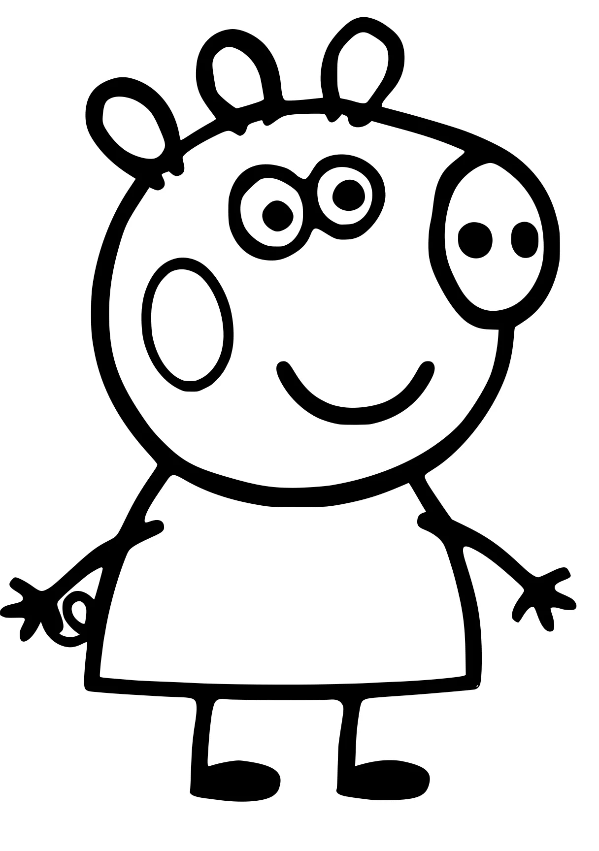 peppa coloring page peppa, pocoyo, pig, piglet, pororo, free downloads