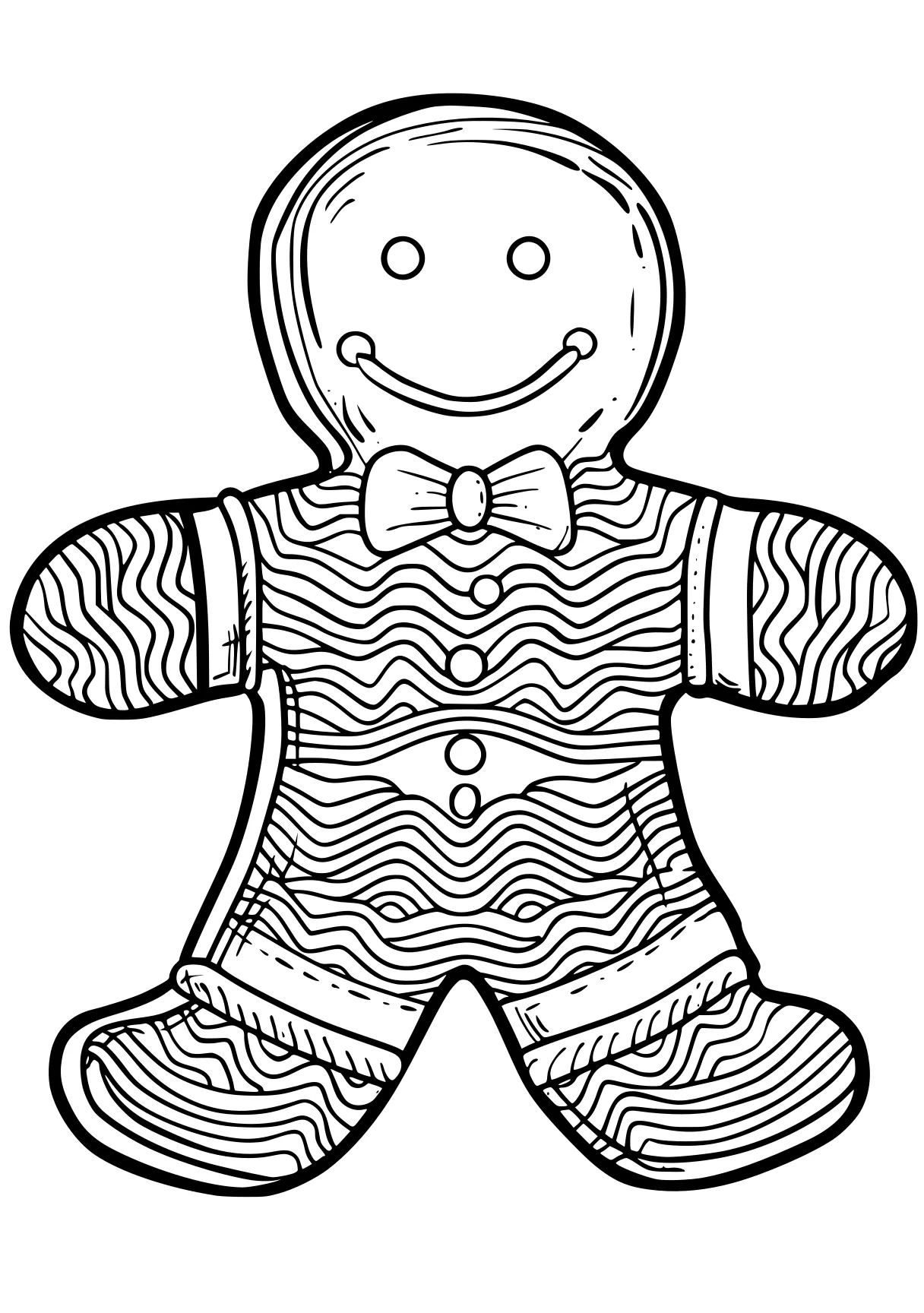 gingerbread man coloring sheet, zentangle, illustrator, printables, free page downloads