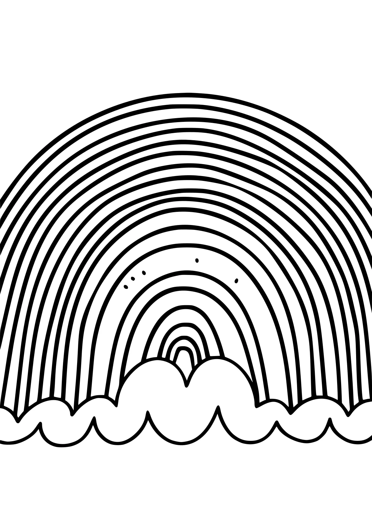 rainbow coloring page circle, rings, reverse, lines, pattern, free downloads