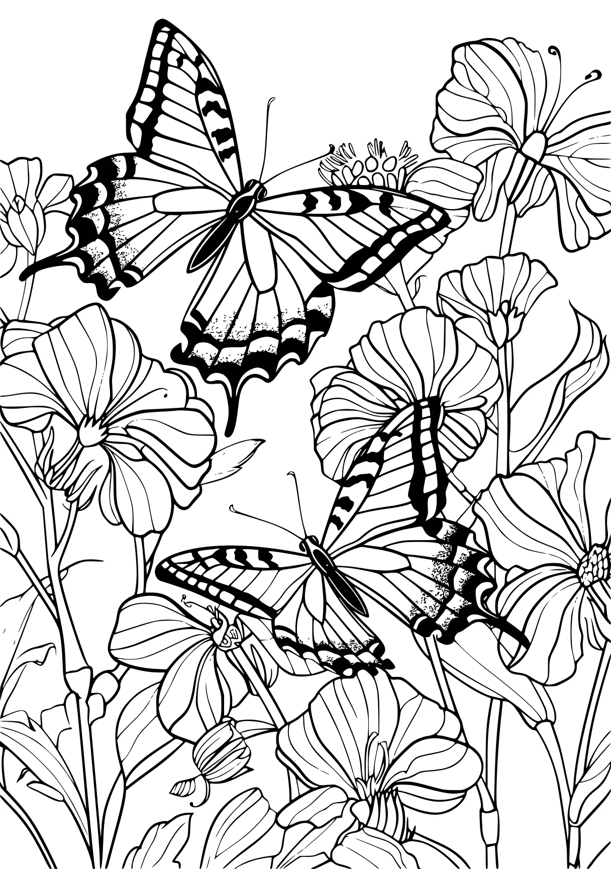 free coloring book pages butterflies, butterfly, pattern, page downloads