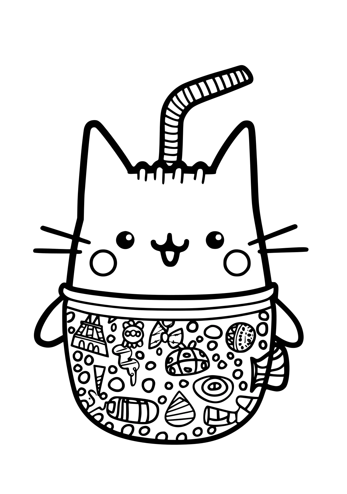 pusheen coloring pages unikitty, pusheen, totoro, caticorn, molang, free page downloads