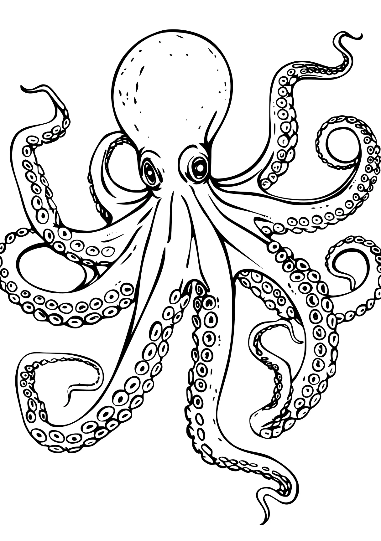 octopus coloring page octopus, design, illustrator, free downloads