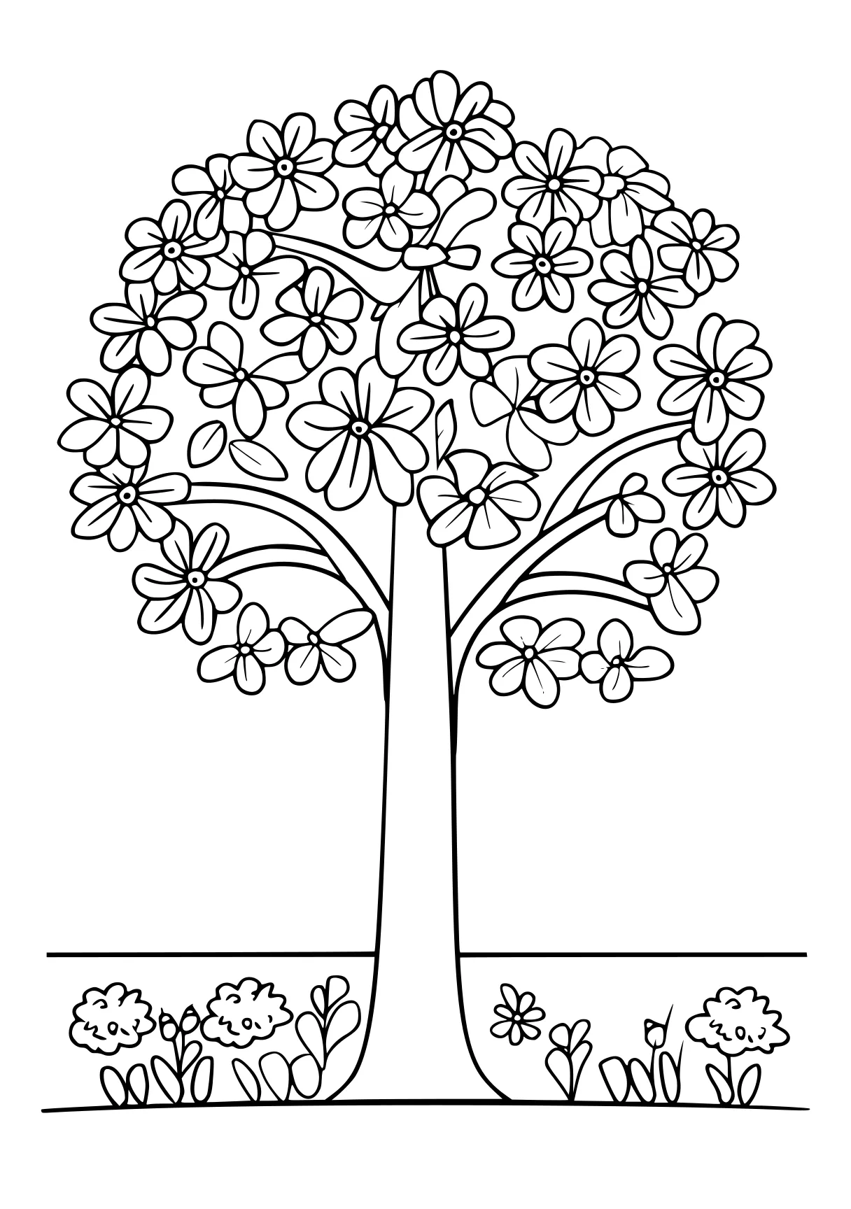 tree coloring page, tree, zacchaeus, trees, free downloads