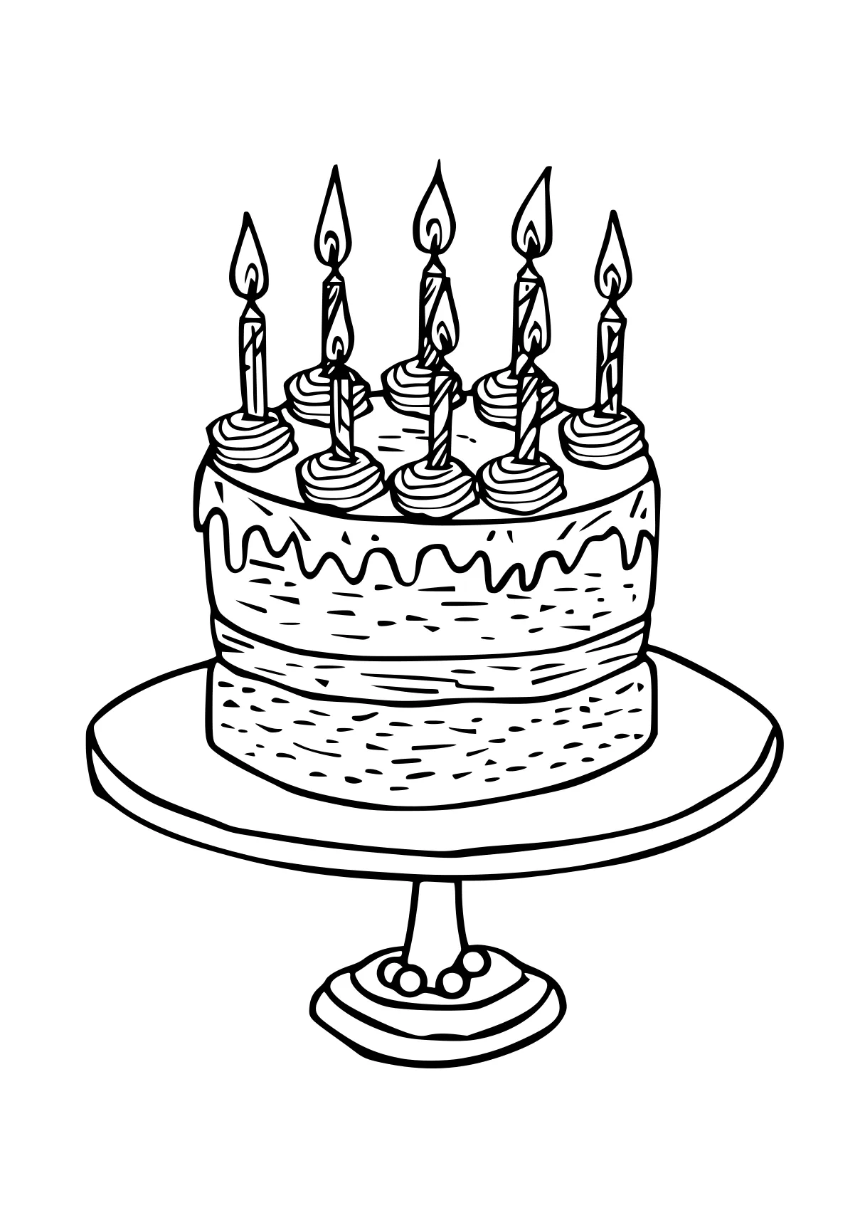 birthday cake coloring page cake, birthday, years, free downloads