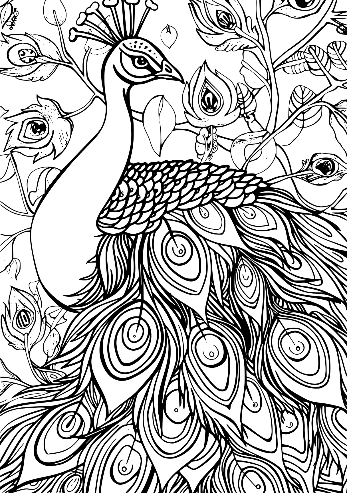 peacock coloring, zentangle, peacock, colouring, free page downloads