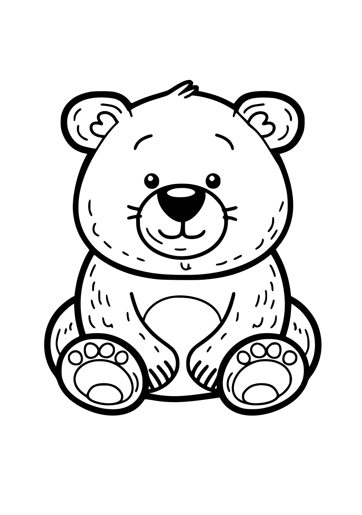 coloring pages cute animals bear, teddy, winnie, koala, fazbear, free page downloads