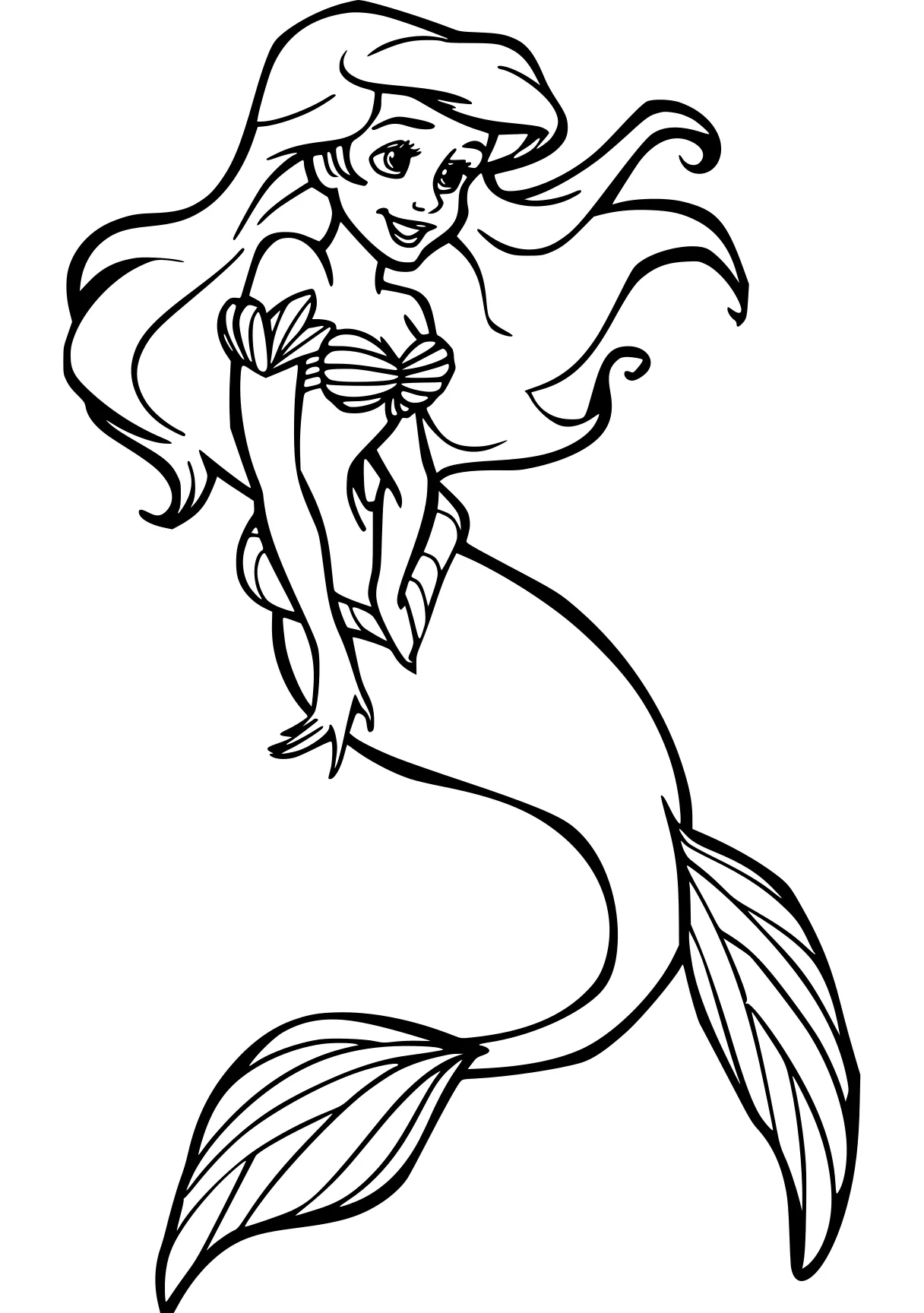 ariel coloring pages mermaid, siren, ariel, fish, seahorse, free page downloads