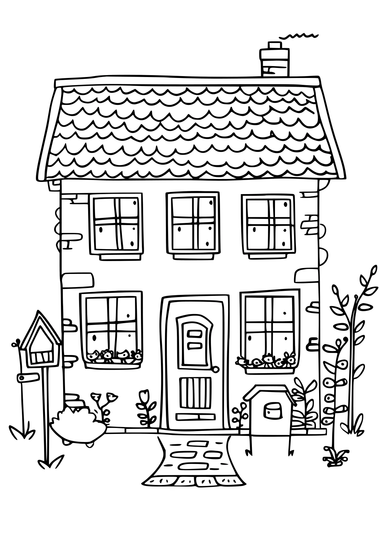 house coloring, house, neighborville, worksheet, free page downloads